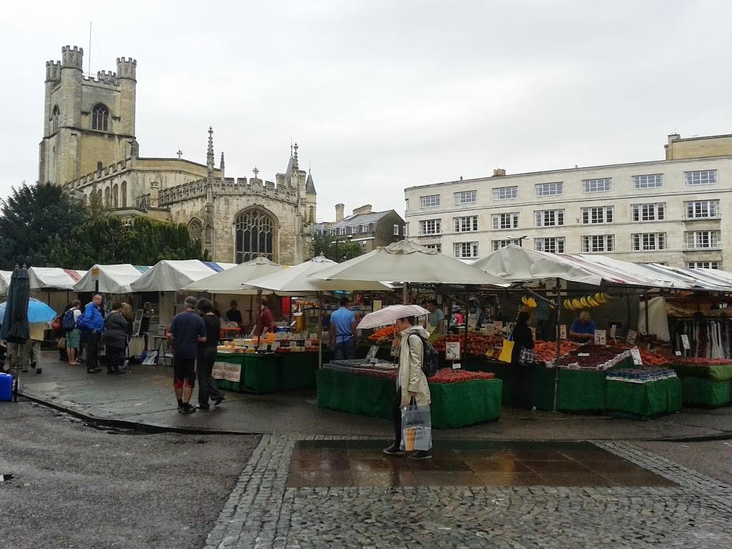 Market stalls in Cambridge