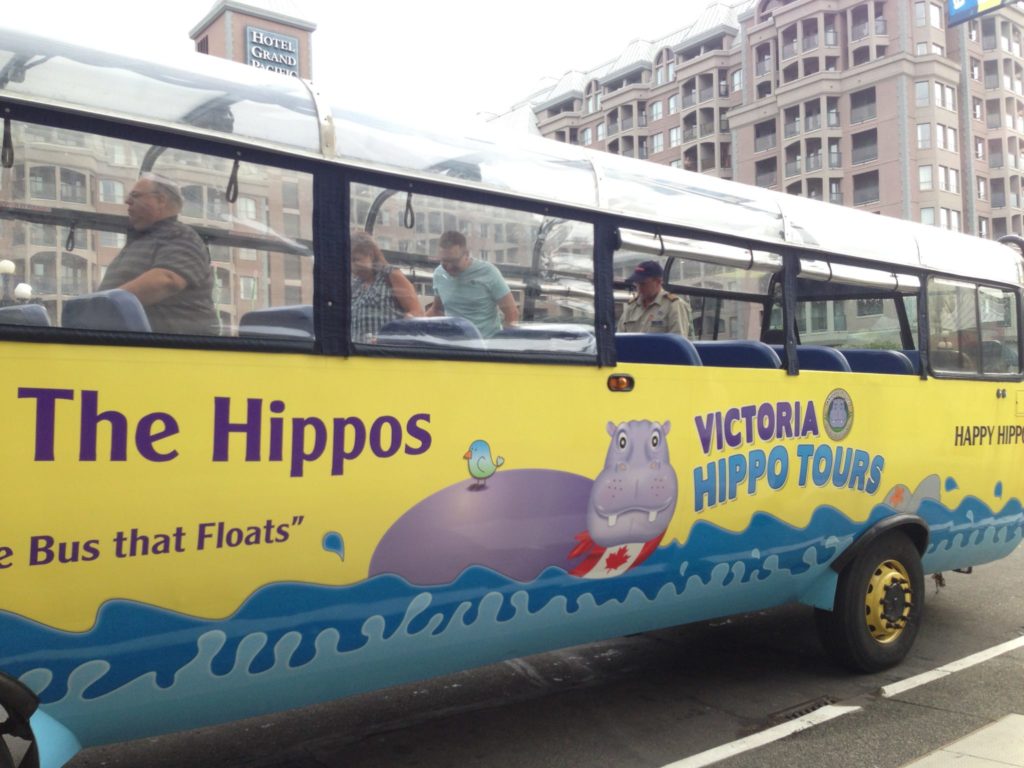 Yellow Victoria Hippo Tours Bus