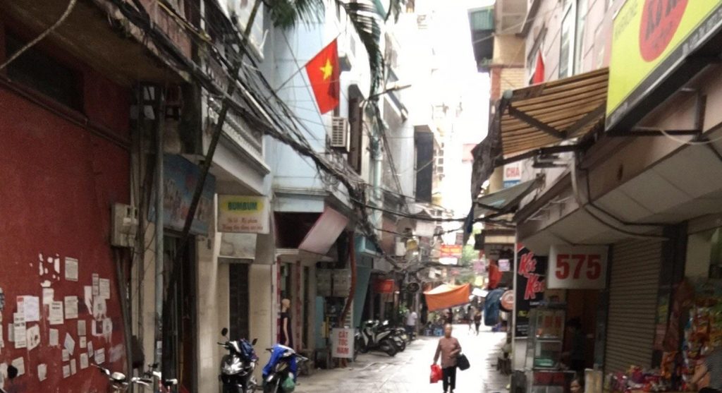 Hanoi Street in Vietnam