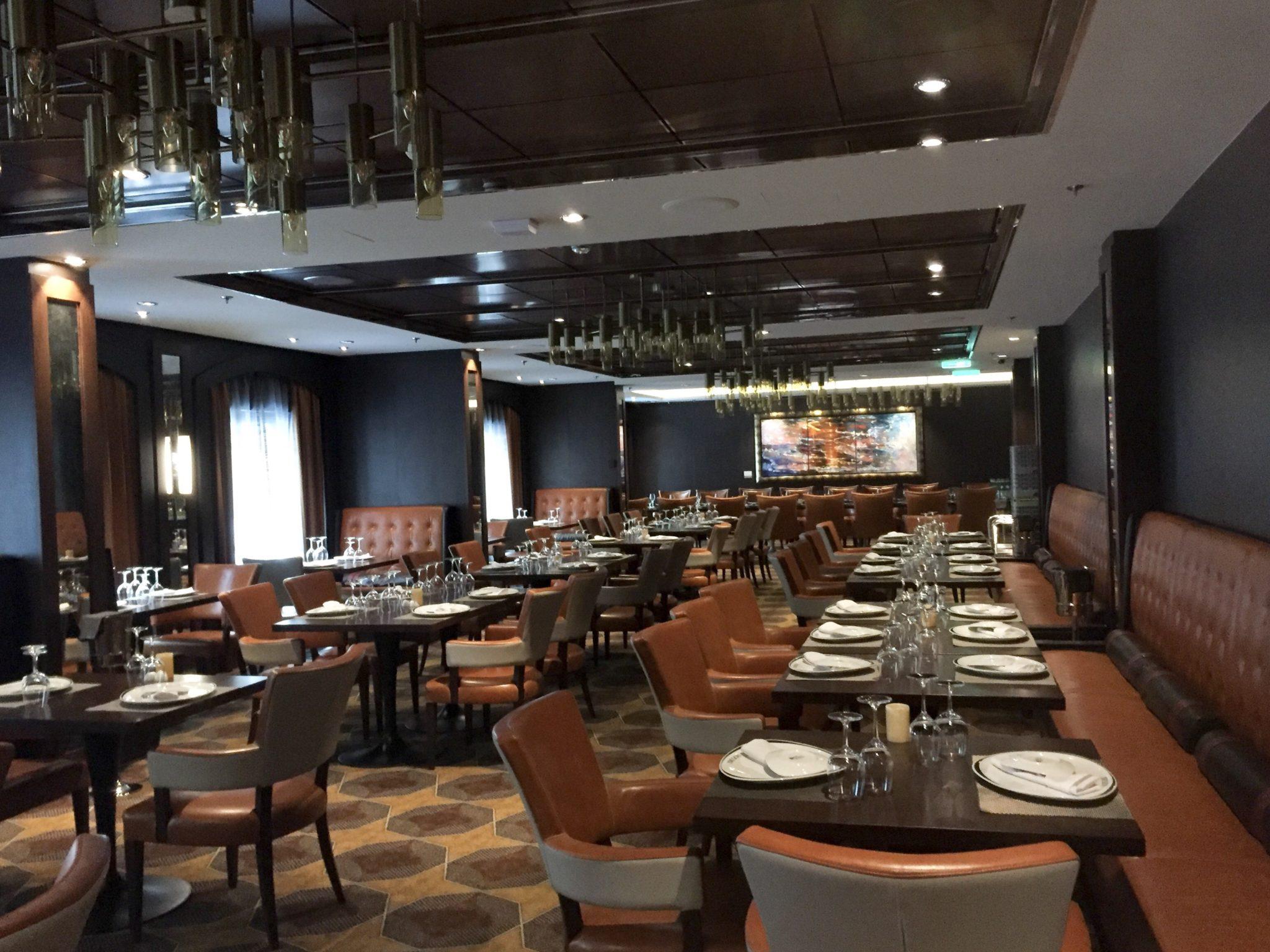 Interior of Chops Grille speciality restaurant on Ovation of the Seas