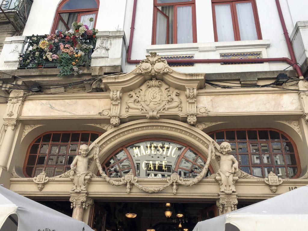 Cafe Majestic exterior in Porto Portugal