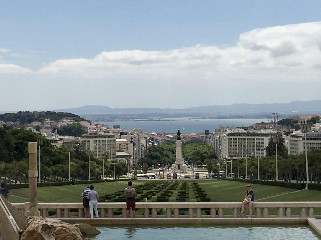 Looking down from above Lisbon