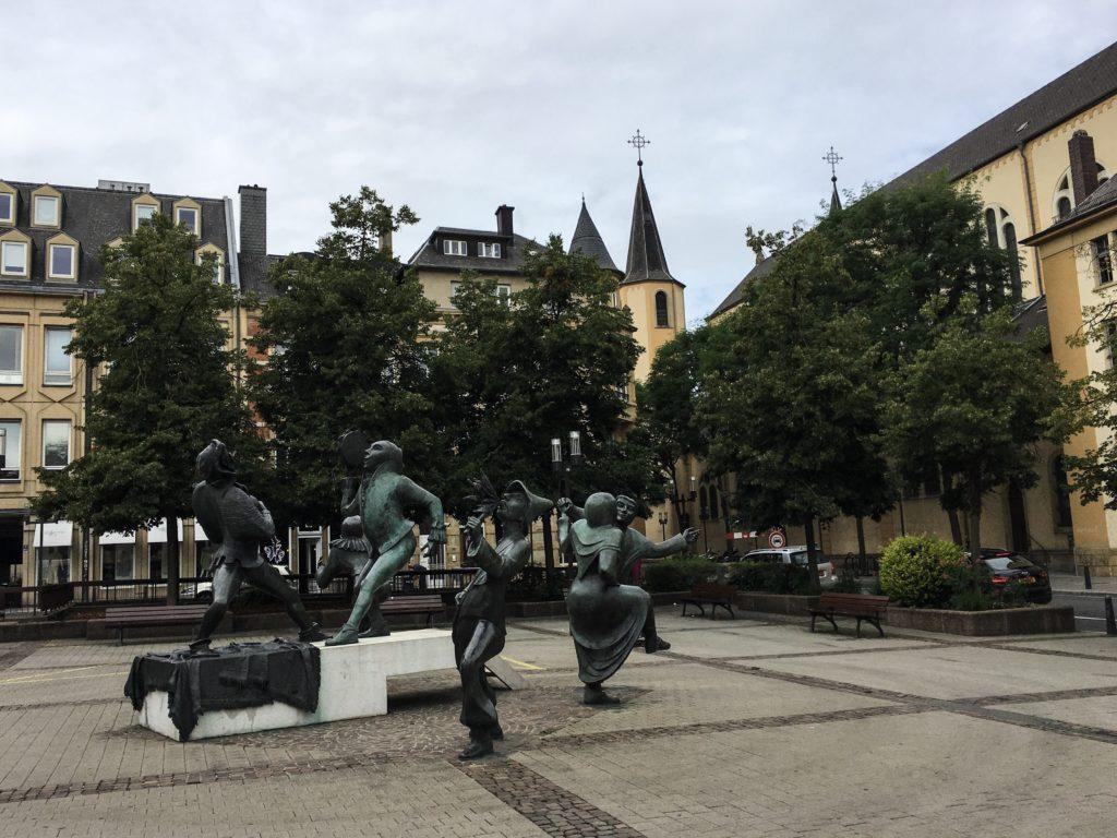 Luxembourg City Theatre Square Sculptures