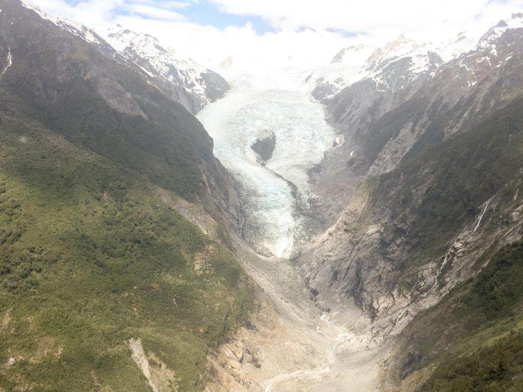 Franz Josef helicopter view of glacier