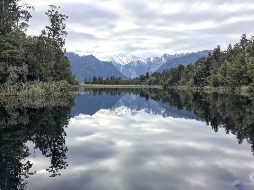 lake matheson reflections new zealand