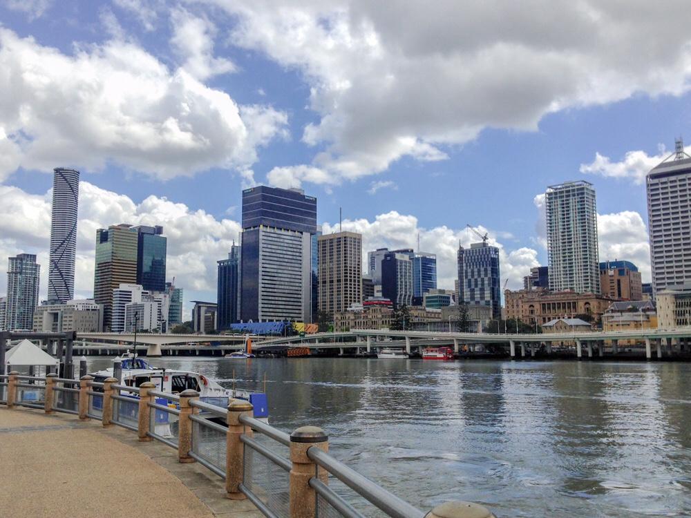 Brisbane buildings from river