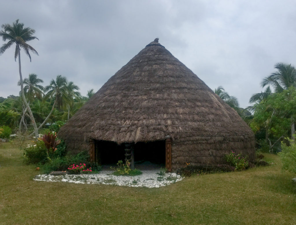 a traditional hut on the island of lifou