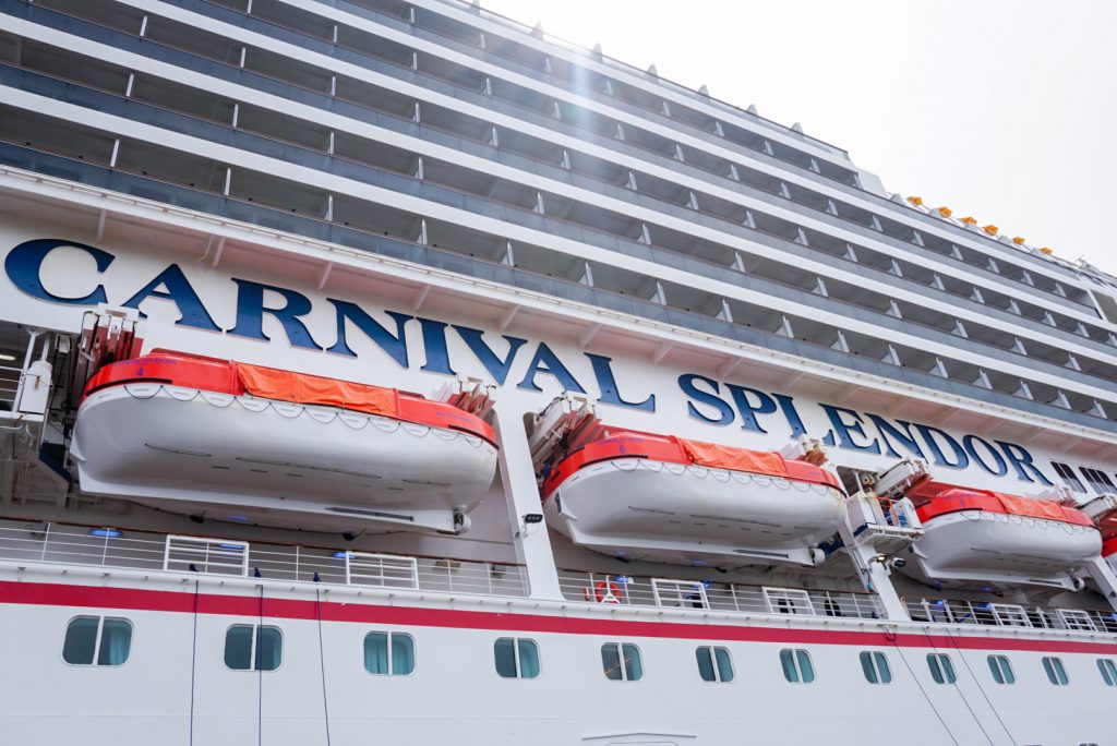 Side of Carnival Splendor cruise ship