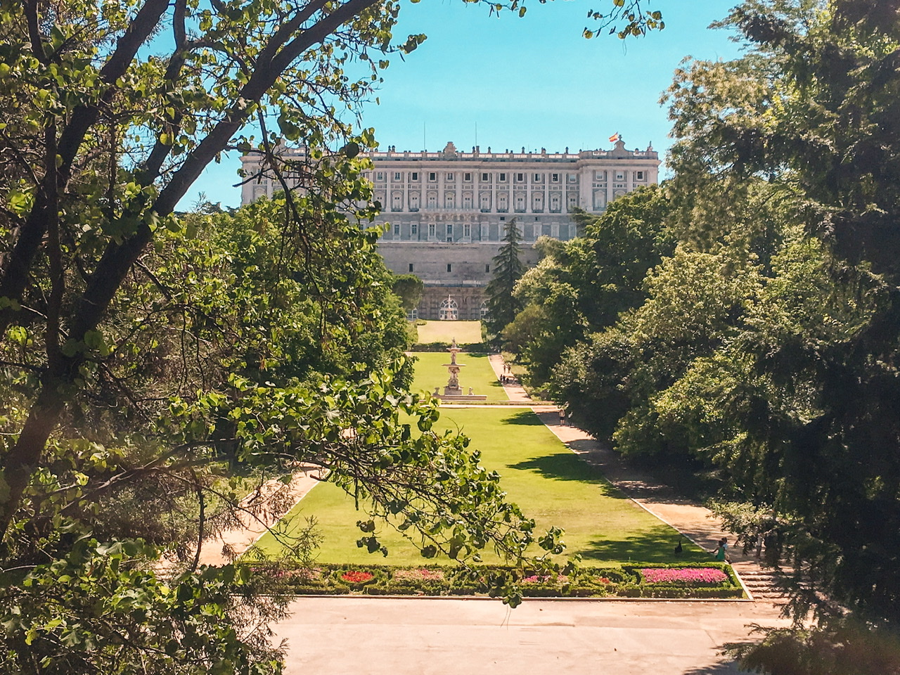 landscape of the Campo del Moro Gardens in Madrid
