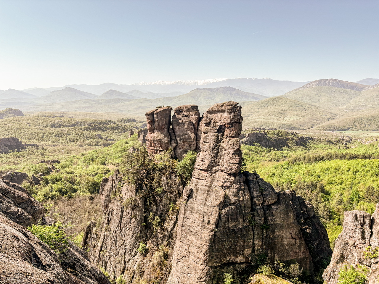Rock formation at belogradchi rocks and fortress in Bulgaria.
